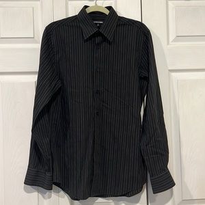 🩷 Men’s Express 1MX Black and White Button Down Modern Fit Shirt